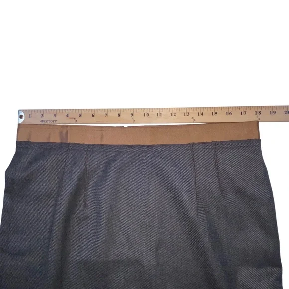 LOFT Wool Blend Brown Lined Pencil Skirt - Women’s 14 - Picture 2 of 10